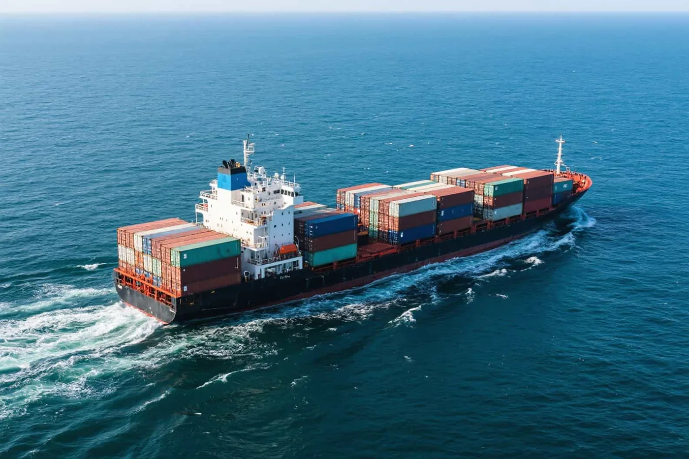 Container vessel carrying consolidated sea freight from China to importers in Latin America and Europe