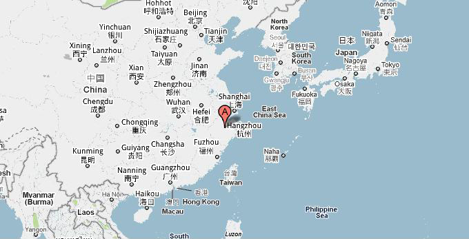 Map marked Yiwu