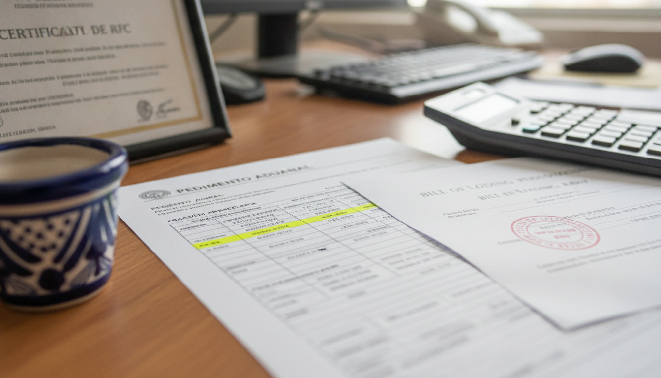 Mexico customs clearance documents for ceramic planter import tariff calculation